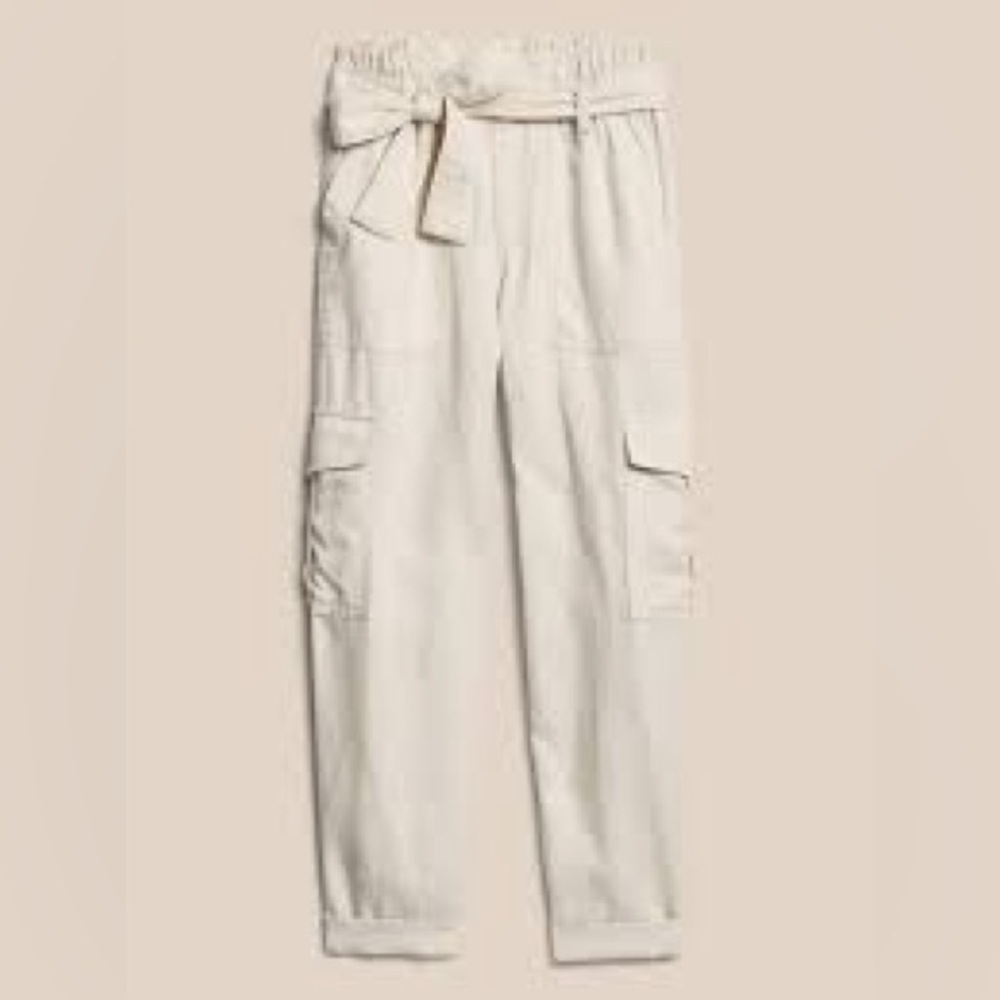 Banana Republic linen blend tapered cargo pants - Picture 9 of 9